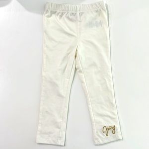 Juicy Couture Cream Color Leggings -New - Size 3T